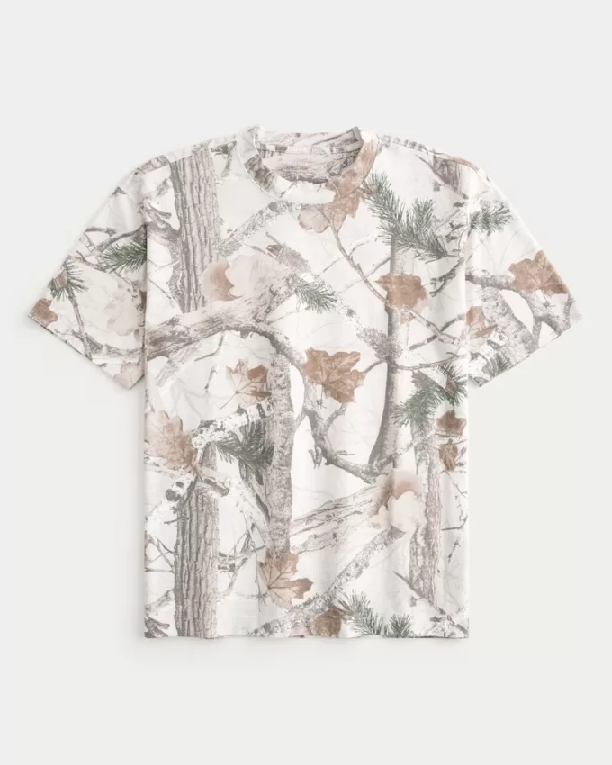 Boxy Heavyweight Camo Crew T-Shirt,Boxy Heavyweight Camo Crew T-Shirt