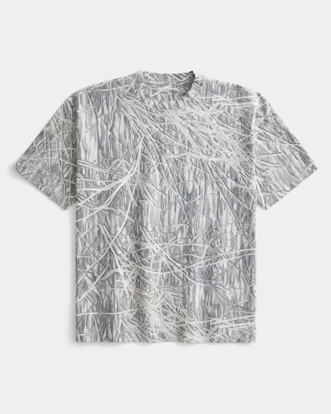 Boxy Heavyweight Camo Crew T-Shirt,Boxy Heavyweight Camo Crew T-Shirt