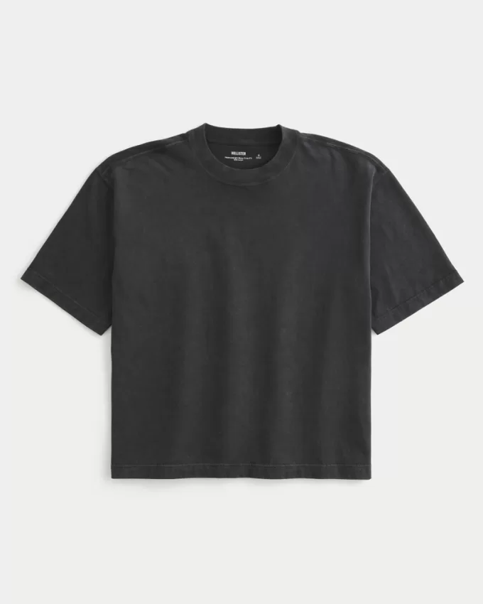 Boxy Heavyweight Crop Crew T-Shirt,Boxy Heavyweight Crop Crew T-Shirt
