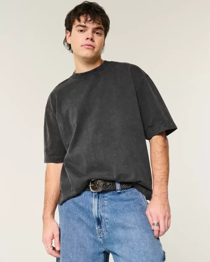 Boxy Heavyweight Crop Crew T-Shirt,Boxy Heavyweight Crop Crew T-Shirt