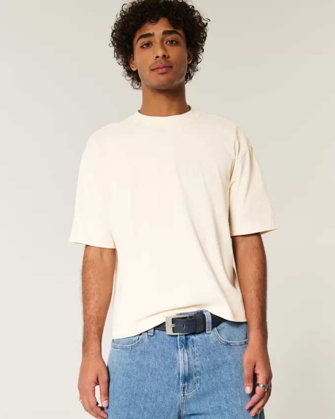 Boxy Heavyweight Crop Crew T-Shirt,Boxy Heavyweight Crop Crew T-Shirt