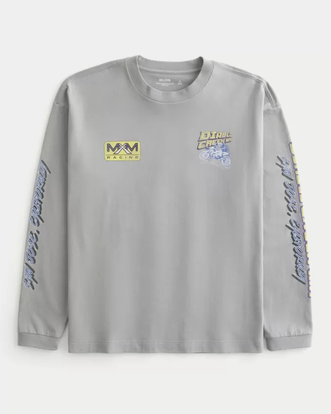 Boxy Heavyweight Diablo Creek MX Racing Graphic Tee,Boxy Heavyweight Diablo Creek MX Racing Graphic Tee