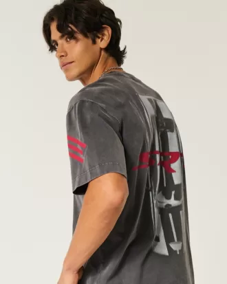 Boxy Heavyweight Dodge Hellcat SRT Graphic Tee,Boxy Heavyweight Dodge Hellcat SRT Graphic Tee