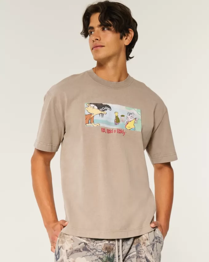 Boxy Heavyweight Ed, Edd n Eddy Graphic Tee,Boxy Heavyweight Ed, Edd n Eddy Graphic Tee