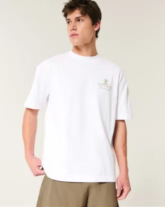 Boxy Heavyweight Fairway island Golf Club Graphic Tee,Boxy Heavyweight Fairway island Golf Club Graphic Tee