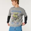 Boxy Heavyweight Honda Racing Graphic Tee,Boxy Heavyweight Honda Racing Graphic Tee