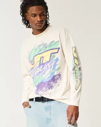Boxy Heavyweight Long-Sleeve JT Racing Moto Jersey Tee,Boxy Heavyweight Long-Sleeve JT Racing Moto Jersey Tee