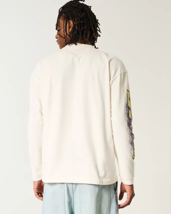 Boxy Heavyweight Long-Sleeve JT Racing Moto Jersey Tee,Boxy Heavyweight Long-Sleeve JT Racing Moto Jersey Tee