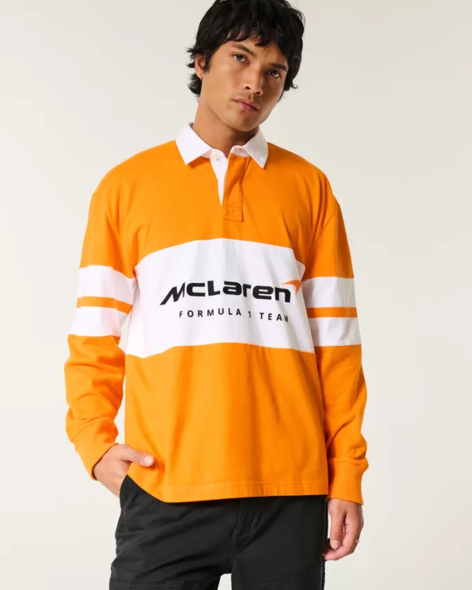 Boxy Heavyweight McLaren Graphic Rugby Polo,Boxy Heavyweight McLaren Graphic Rugby Polo