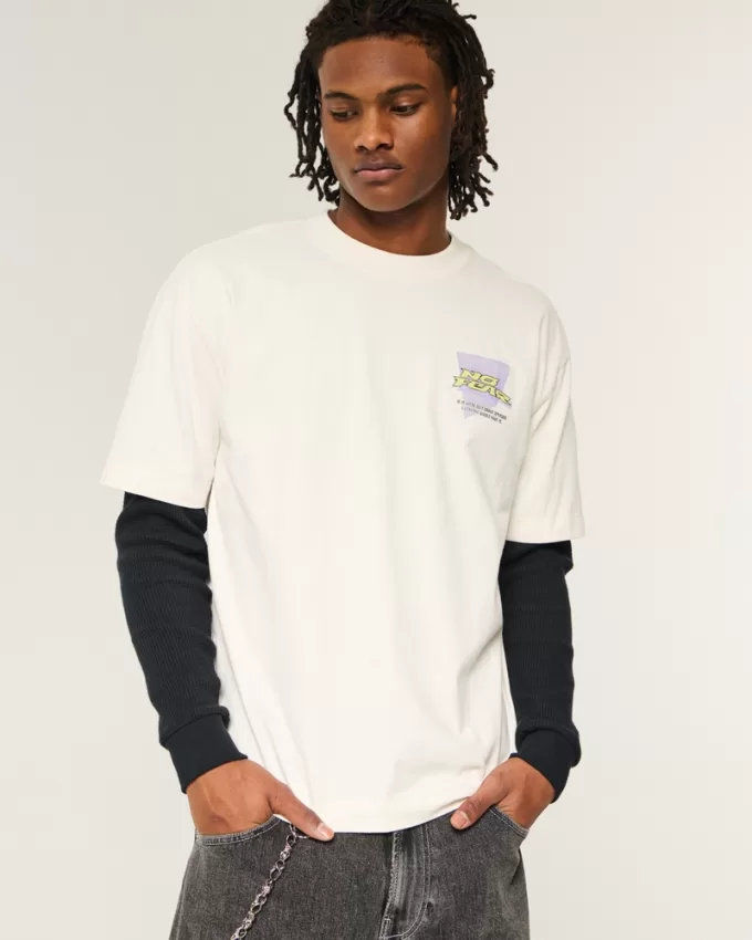 Boxy Heavyweight No Fear Graphic Tee,Boxy Heavyweight No Fear Graphic Tee