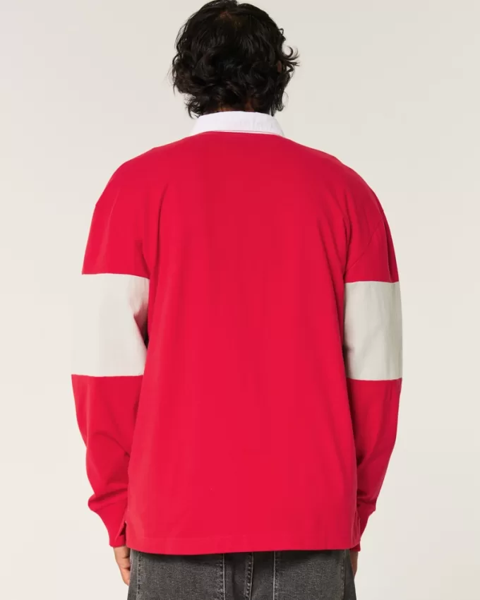 Boxy Heavyweight Ohio State Graphic Rugby Polo,Boxy Heavyweight Ohio State Graphic Rugby Polo