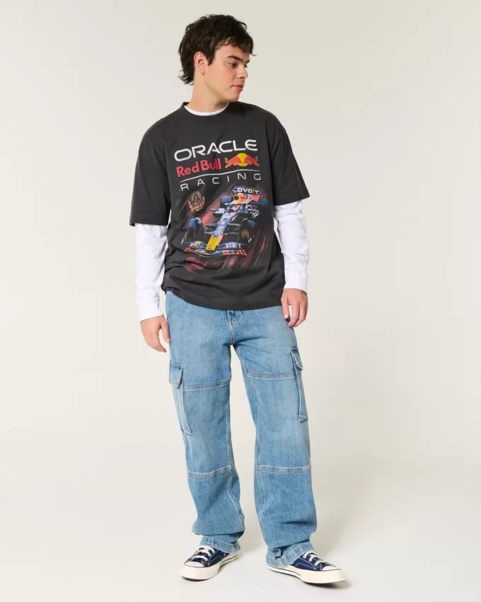 Boxy Heavyweight Oracle Red Bull Racing Graphic Tee,Boxy Heavyweight Oracle Red Bull Racing Graphic Tee