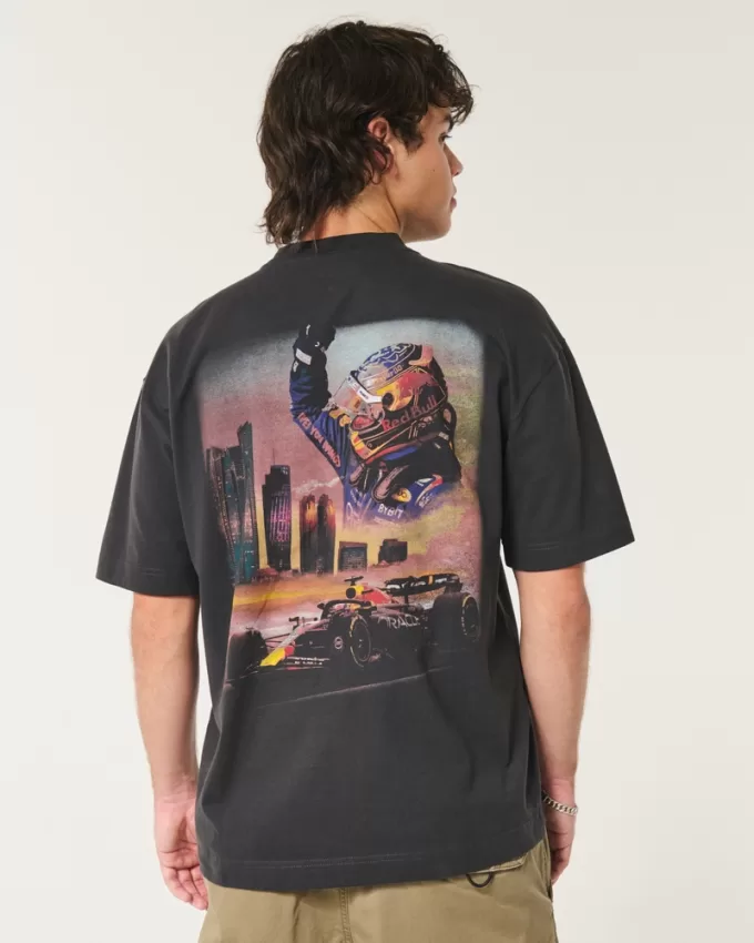 Boxy Heavyweight Oracle Red Bull Racing Graphic Tee,Boxy Heavyweight Oracle Red Bull Racing Graphic Tee