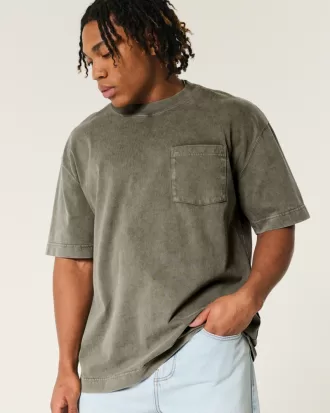 Boxy Heavyweight Pocket Crew T-Shirt,Boxy Heavyweight Pocket Crew T-Shirt