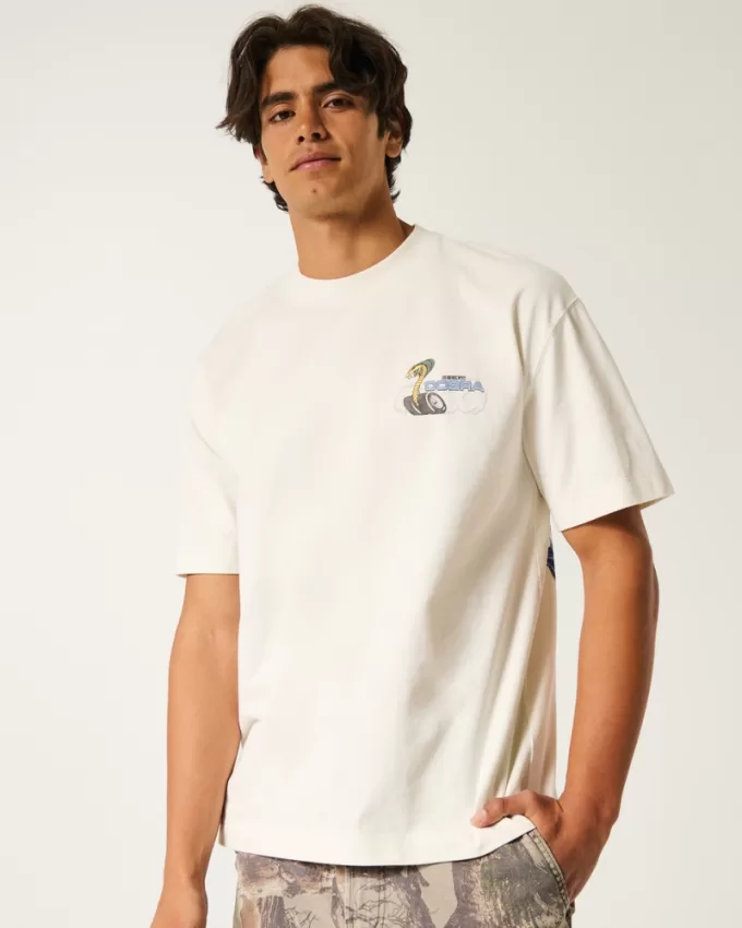 Boxy Heavyweight Shelby Cobra Graphic Tee,Boxy Heavyweight Shelby Cobra Graphic Tee