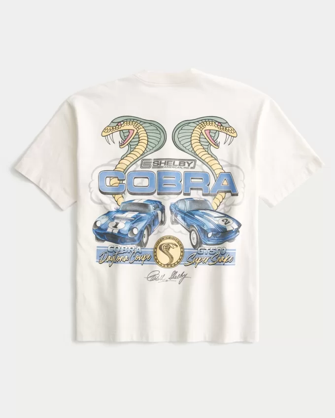 Boxy Heavyweight Shelby Cobra Graphic Tee,Boxy Heavyweight Shelby Cobra Graphic Tee
