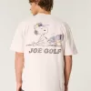 Boxy Heavyweight Snoopy Golf Graphic Tee,Boxy Heavyweight Snoopy Golf Graphic Tee