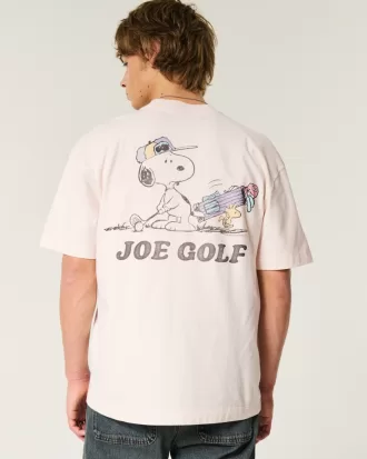 Boxy Heavyweight Snoopy Golf Graphic Tee,Boxy Heavyweight Snoopy Golf Graphic Tee