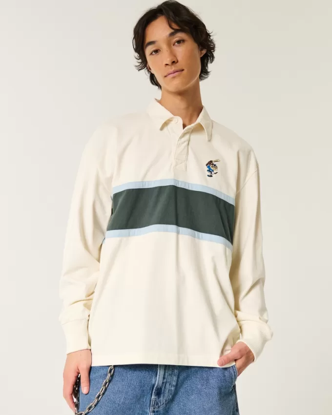 Boxy Heavyweight Tasmanian Devil Graphic Rugby Polo,Boxy Heavyweight Tasmanian Devil Graphic Rugby Polo Boxy Heavyweight Tasmanian Devil Graphic Rugby Polo,Boxy Heavyweight Tasmanian Devil Graphic Rugby Polo