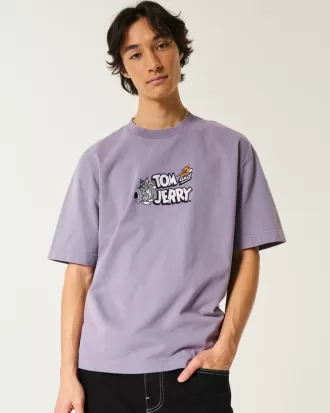 Boxy Heavyweight Tom and Jerry Graphic Tee,Boxy Heavyweight Tom and Jerry Graphic Tee