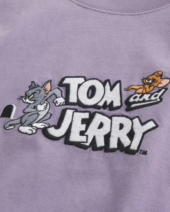 Boxy Heavyweight Tom and Jerry Graphic Tee,Boxy Heavyweight Tom and Jerry Graphic Tee