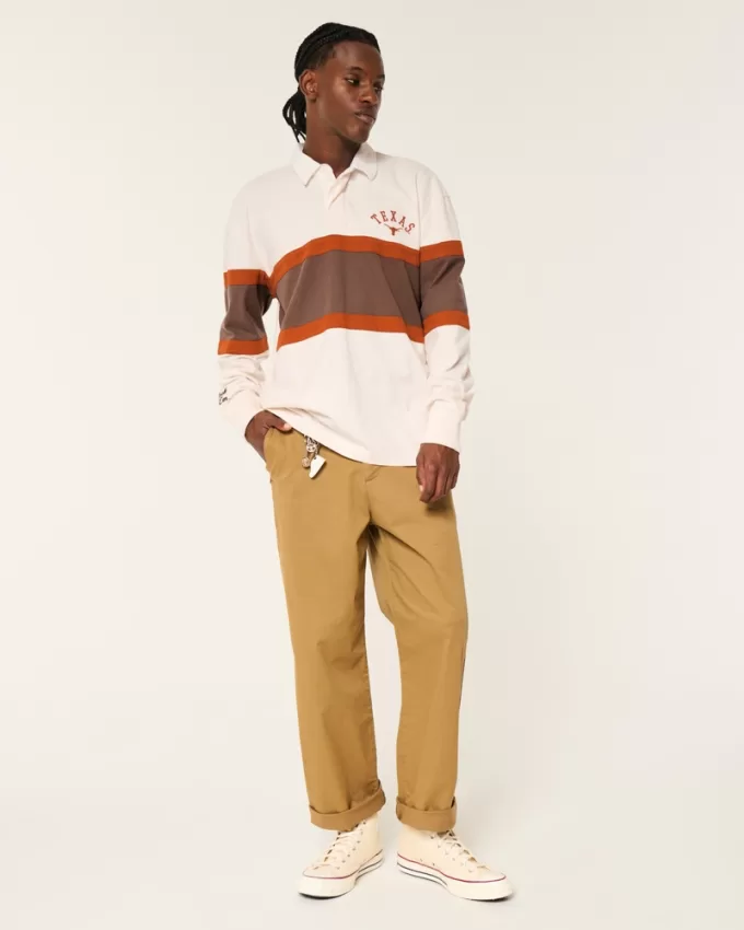 Boxy Heavyweight University of Texas Rugby Polo,Boxy Heavyweight University of Texas Rugby Polo