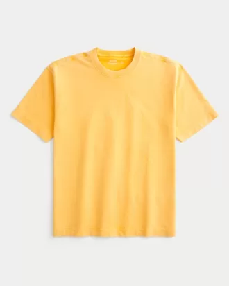 Boxy Heavyweight Washed Cotton Crew T-Shirt,Boxy Heavyweight Washed Cotton Crew T-Shirt