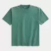 Boxy Heavyweight Washed Cotton Crew T-Shirt,Boxy Heavyweight Washed Cotton Crew T-Shirt
