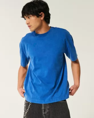 Boxy Heavyweight Washed Cotton Crew T-Shirt,Boxy Heavyweight Washed Cotton Crew T-Shirt