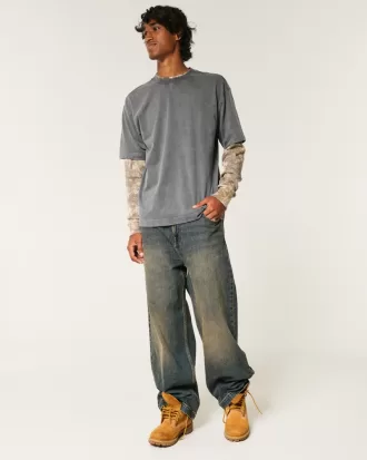 Boxy Heavyweight Washed Crew T-Shirt,Boxy Heavyweight Washed Crew T-Shirt