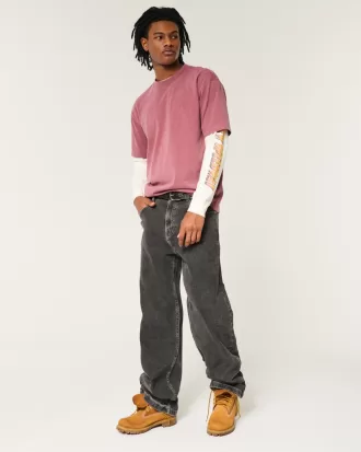 Boxy Heavyweight Washed Crew T-Shirt,Boxy Heavyweight Washed Crew T-Shirt