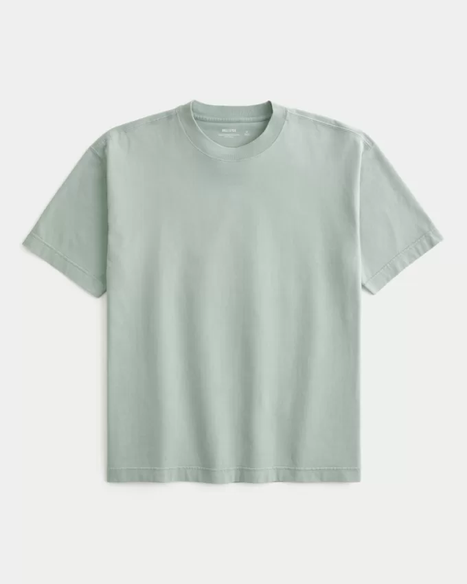 Boxy Heavyweight Washed Crew T-Shirt,Boxy Heavyweight Washed Crew T-Shirt