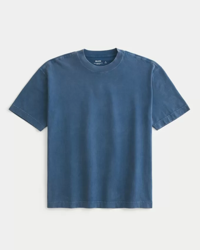 Boxy Heavyweight Washed Crew T-Shirt,Boxy Heavyweight Washed Crew T-Shirt