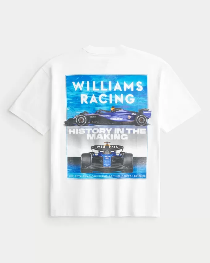 Boxy Heavyweight Williams Racing Graphic Tee,Boxy Heavyweight Williams Racing Graphic Tee