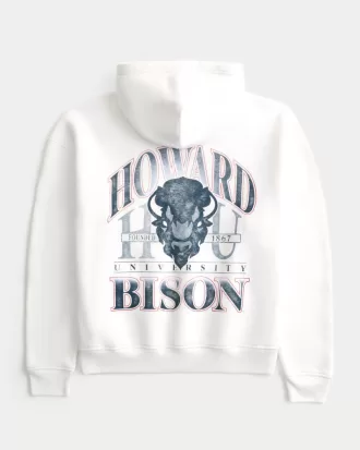 Boxy Howard University Bison Graphic Hoodie,Boxy Howard University Bison Graphic Hoodie