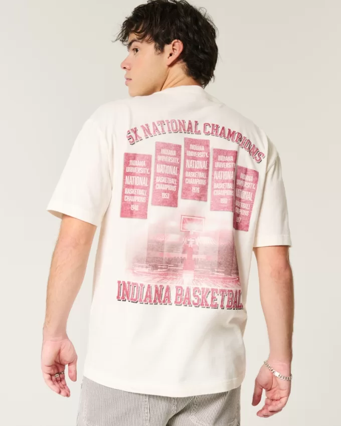 Boxy Indiana University Graphic Tee,Boxy Indiana University Graphic Tee Boxy Indiana University Graphic Tee,Boxy Indiana University Graphic Tee