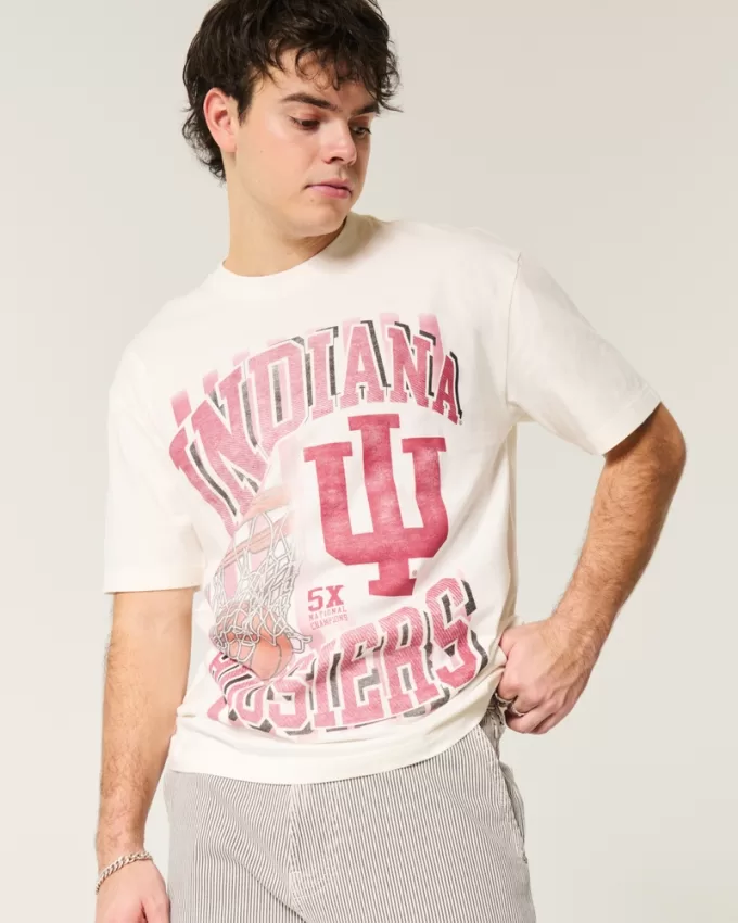 Boxy Indiana University Graphic Tee,Boxy Indiana University Graphic Tee Boxy Indiana University Graphic Tee,Boxy Indiana University Graphic Tee