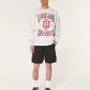 Boxy Indiana University Hoosiers Graphic Crew Sweatshirt,Boxy Indiana University Hoosiers Graphic Crew Sweatshirt