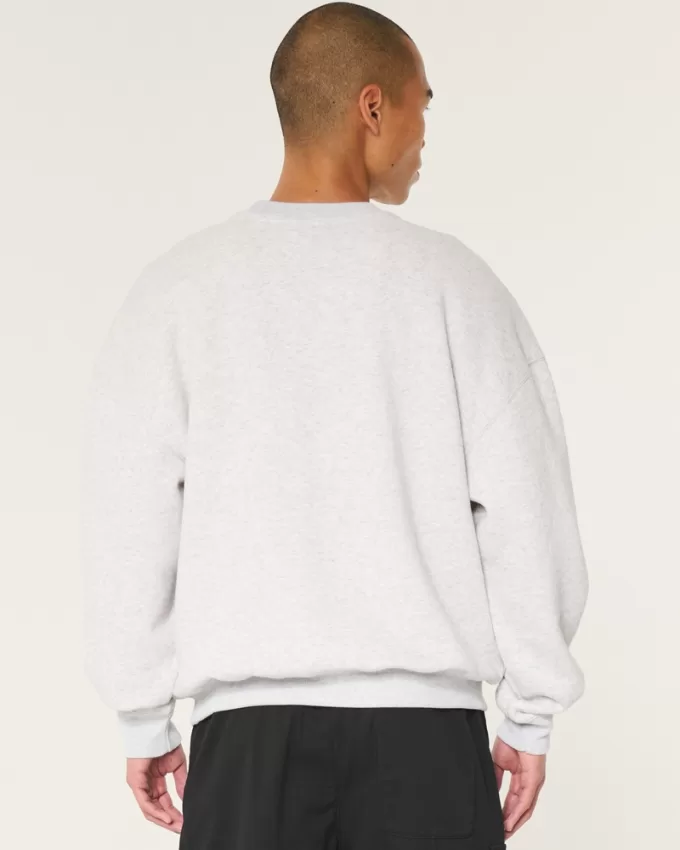 Boxy Indiana University Hoosiers Graphic Crew Sweatshirt,Boxy Indiana University Hoosiers Graphic Crew Sweatshirt