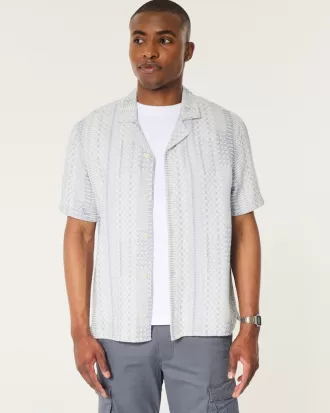 Boxy Jacquard Patchwork Shirt,Boxy Jacquard Patchwork Shirt