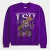 Boxy LSU Tigers Graphic Crew Sweatshirt,Boxy LSU Tigers Graphic Crew Sweatshirt