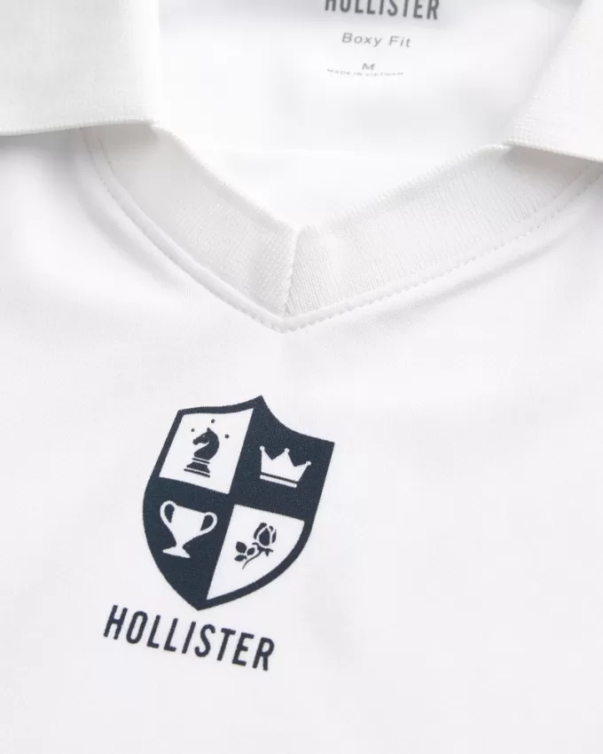 Boxy Logo Graphic Soccer Jersey,Boxy Logo Graphic Soccer Jersey