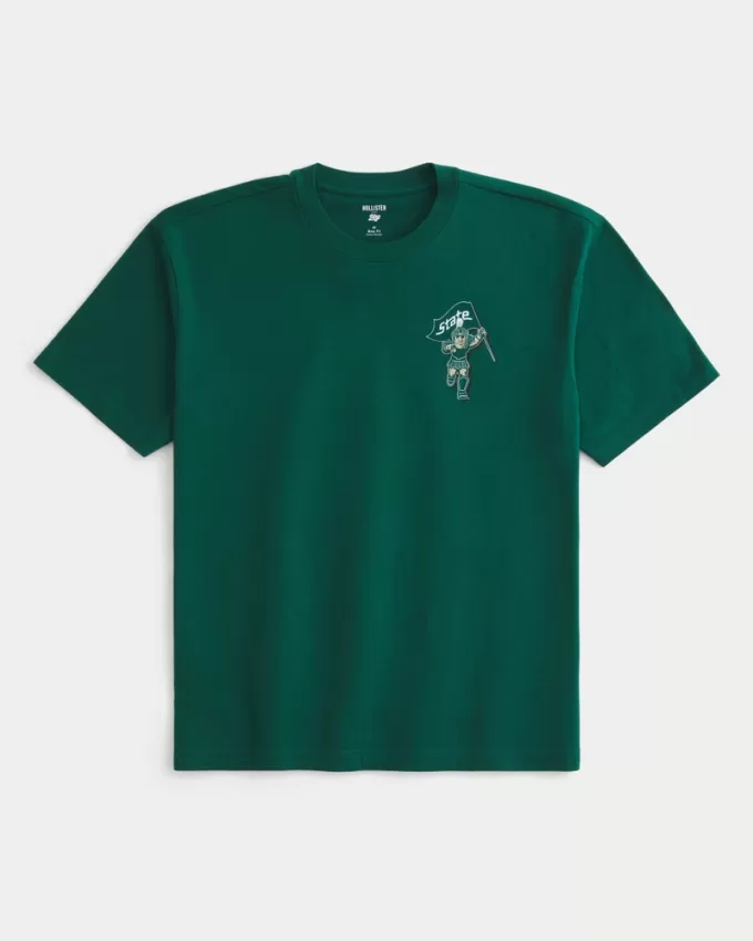 Boxy Michigan State University Graphic Tee,Boxy Michigan State University Graphic Tee Boxy Michigan State University Graphic Tee,Boxy Michigan State University Graphic Tee