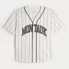 Boxy Montauk Graphic Baseball Jersey,Boxy Montauk Graphic Baseball Jersey