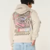 Boxy NASCAR Graphic Hoodie,Boxy NASCAR Graphic Hoodie
