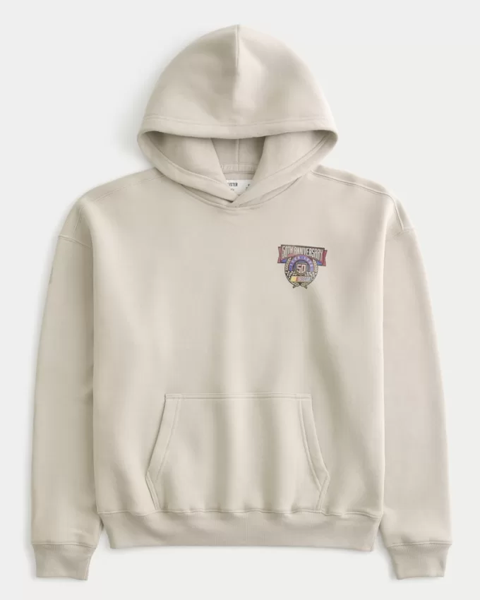 Boxy NASCAR Graphic Hoodie,Boxy NASCAR Graphic Hoodie