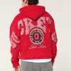 Boxy Ohio State Buckeyes Graphic Hoodie,Boxy Ohio State Buckeyes Graphic Hoodie