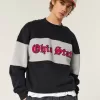 Boxy Ohio State Graphic Crew Sweatshirt,Boxy Ohio State Graphic Crew Sweatshirt