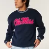 Boxy Ole Miss Graphic Crew Sweatshirt,Boxy Ole Miss Graphic Crew Sweatshirt