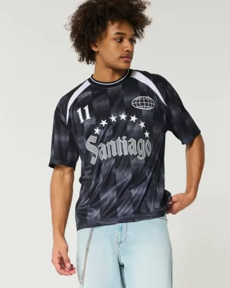 Boxy Santiago Graphic Soccer Jersey,Boxy Santiago Graphic Soccer Jersey